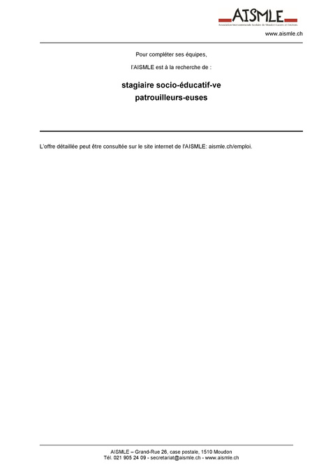 UAPE stagiaire et patrouilleur_annonce restreinte_15.01.2024 (ID 35130) UAPE stagiaire et patrouilleur_annonce restreinte_15.01.2024 (ID 35130)