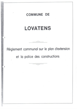 Règlement communal sur le plan d’extension et la police des constructions